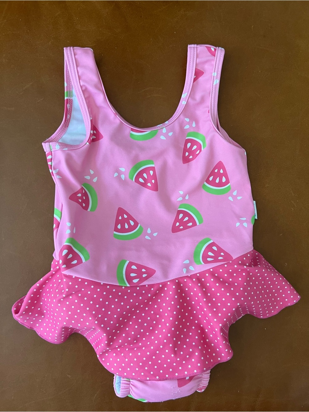 I PLAY Watermelon One-Piece Swimsuit and Swim Diaper, 24mo